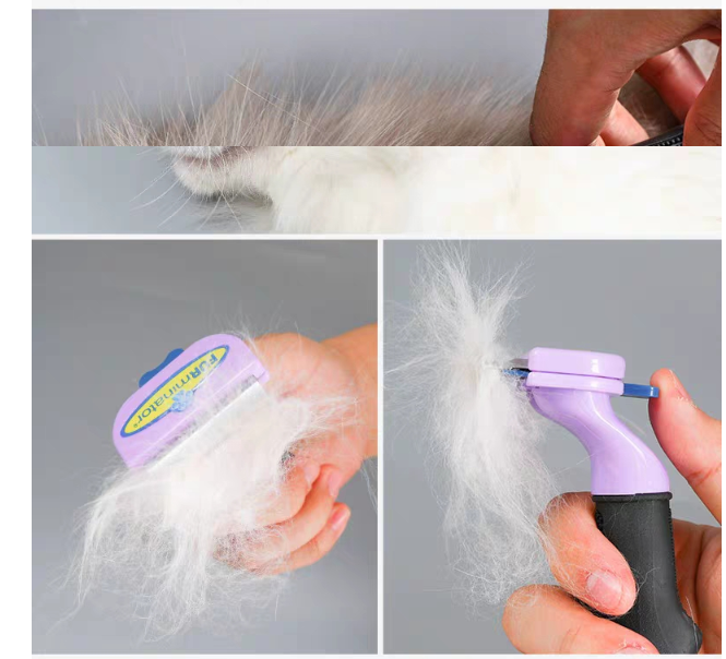 Pet Cat Combing Brush To Remove Floating Blue Cat Silver Layer Comb