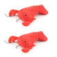 2PCS Lobster Plush Squeaky Dog Toy Cartoon Crab Puppy Pet Toy Soft Mini Pet Supplies For Cat - Go Bagheera