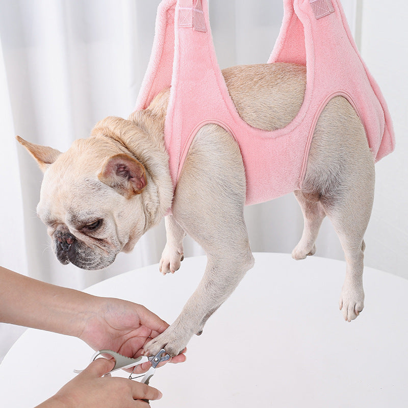 Grooming Assist Pet Hammock Plush Soft Dog Pets Supplies