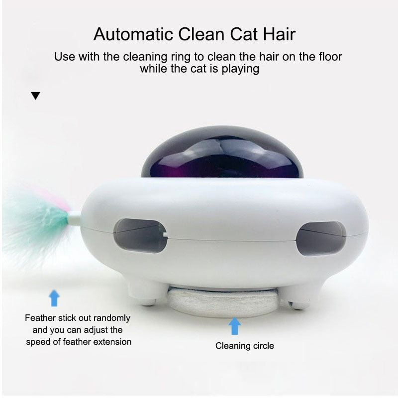 Automatic Feather Teaser Cat Toys Random Interactive Electric Crazy Toys - Go Bagheera