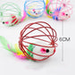 Cat Toys Feather tail Cage Mouse Enjoying Self congratulation Pet Color Emulated Mouse Teasing Cat Toys