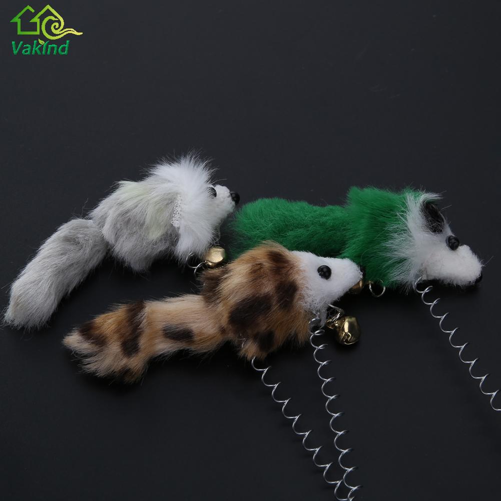 3Pcs Funny Cat Toys Elastic Feather False Mouse Bottom Sucker Toys for Cat Kitten Playing Pet Seat Scratch Toy Pet Cat Product