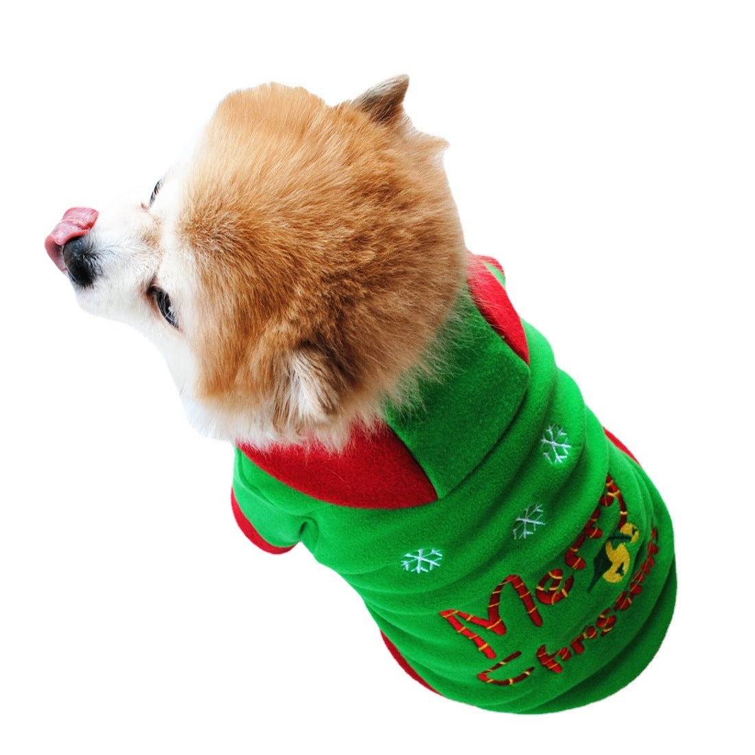 Pet Puppy Christmas Style Thick Hooded Fluffy Jacket