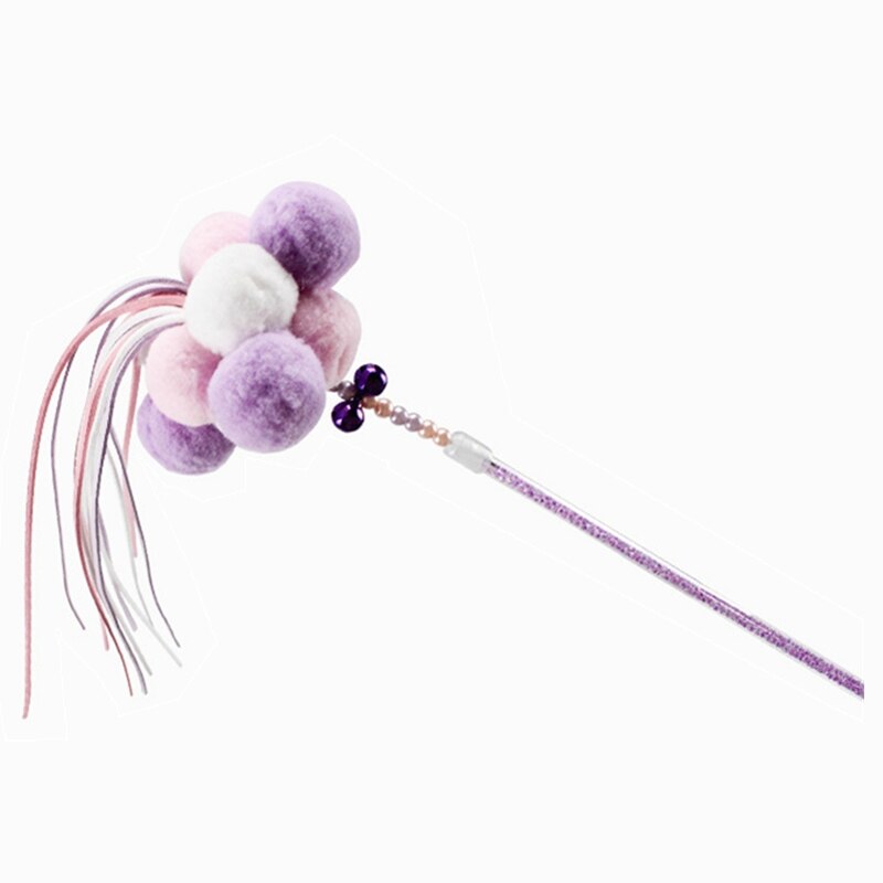 1Pc Kitten Cat Pet Toy Funny Cat Toy Fishing Rod Stick Teaser Colour Streamer Interactive Cat Play Wand With bell Toys For Cats