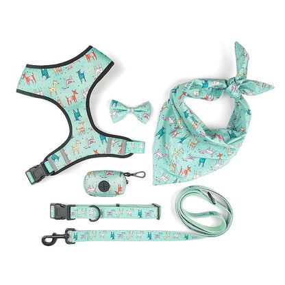 Pet Dog Leash Harness With Bow