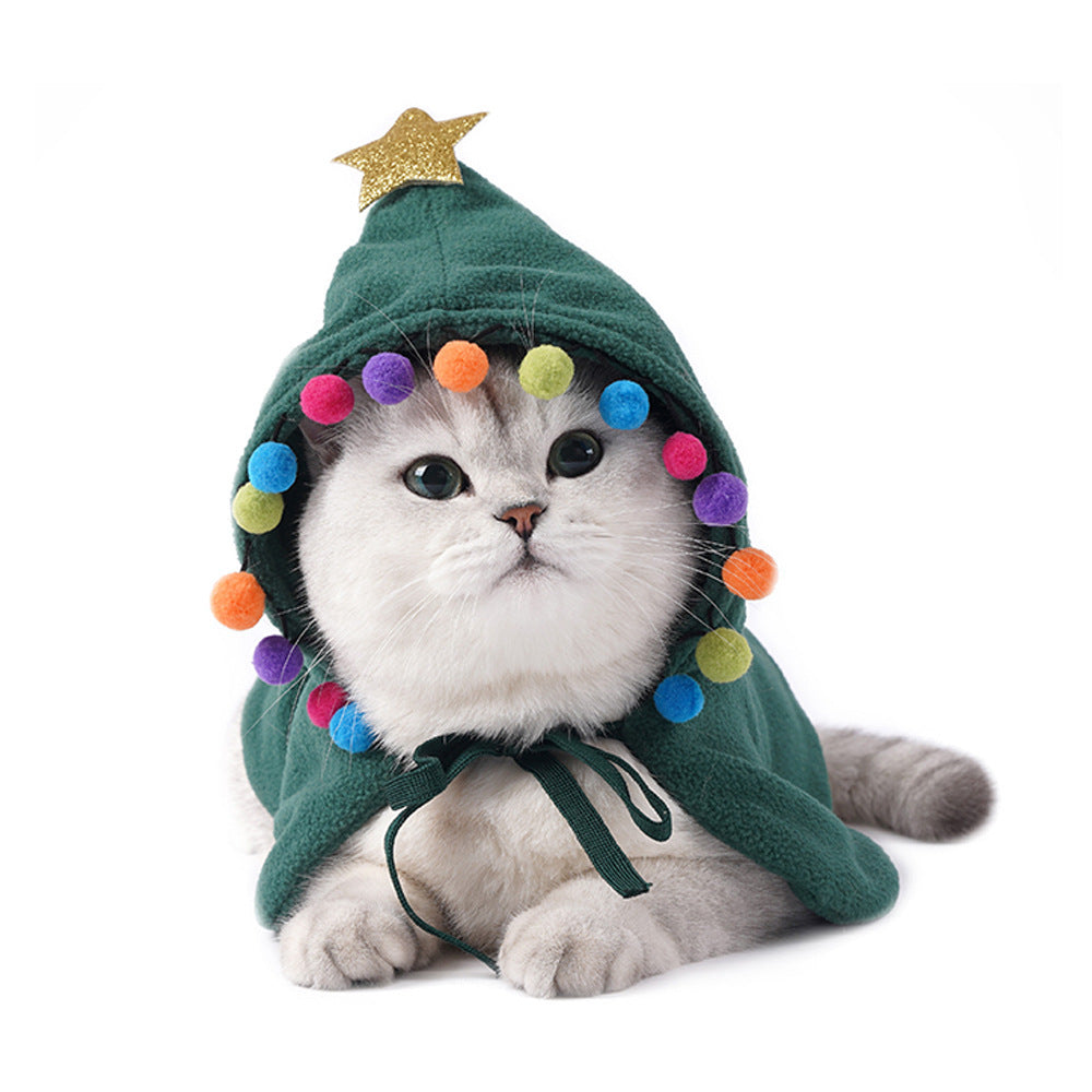 Dogs Pet Cats Small Cape Disguise Christmas Tree Cape Cats And Dogs Holiday Clothes