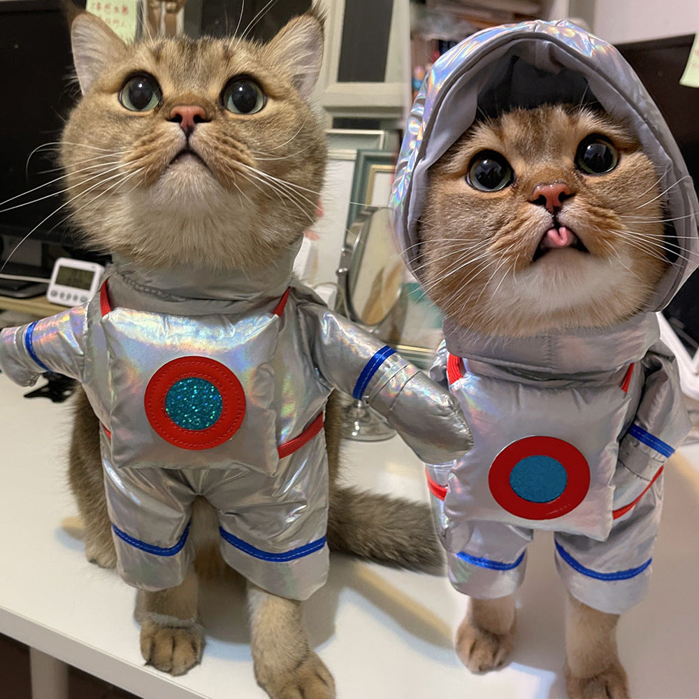 Pet Transformation Costume Astronaut Standing Costume Halloween Funny Pet Courier Shape Cat Transformation Costume