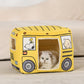 Bus Shaped Cat Kennel Cute Pet Kennel All Season Universal Semi Closed Cat Kennel Small and Medium-Sized Dog Kennel Foldable - Go Bagheera