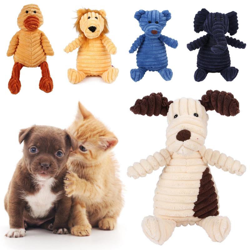 Dog Chew Squeak Toys Rope Interactive Toy Cute Monkey Bear Lion Animal Plush Toy Puppy Chew Molar Toy Wholesale