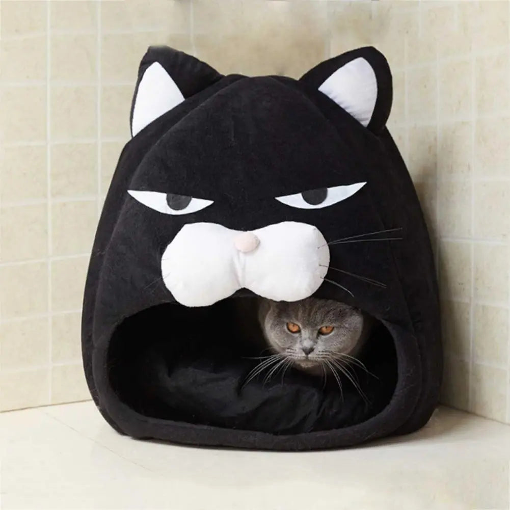 Pet Cat Bed House Self Warming For Indoor Cats Dog House With Removable Mattress Puppy Cage Cat Dog House Basket домик для кошки