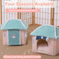 Hoopet Cute Fully Enclosed House For Cats Warmth Winter Pet House Super Soft Sleeping Bed For Puppy Cat House Suppliers