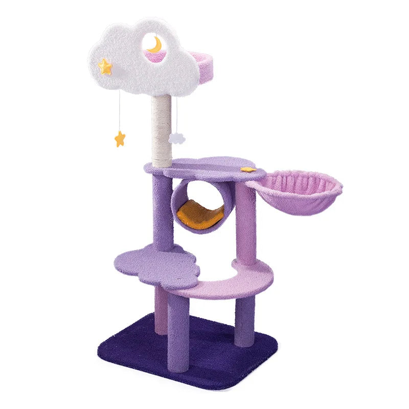 Fantasy Cat Scratcher Tree Cat House Starry Sky Multi-layer Toys With Hammock Pet Cat House Furniture Scratching Post For Pet