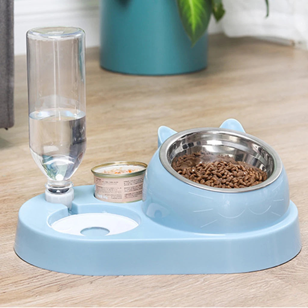 Automatic Pet Feeder Dog Cat Water Food Dispenser Double Cat Dog Bowls Stainless Steel Puppy Pet Supplies Dog Cat Dish Bowl