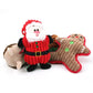 Christmas Santa Claus Pet Dog Toys Chew Squeaker Pet Plush Toys For Dogs Cute Biting Rope Sound Toys
