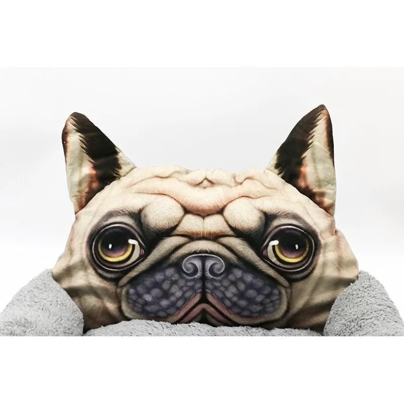 Benepaw 3D Shar Pei Sofa Bed Dog Hot Sale Washable Plush Sleeping Dog House Cozy Soft Pet Puppy  Bed Cushion Supplies