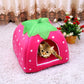 Hot Sale Cute Pet Supplies Dog House Soft Pink Cat Rabbit Bed House Kennel Doggy Warm Washable Cushion Baskets for Puppy Home