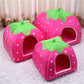 Hot Sale Cute Pet Supplies Dog House Soft Pink Cat Rabbit Bed House Kennel Doggy Warm Washable Cushion Baskets for Puppy Home