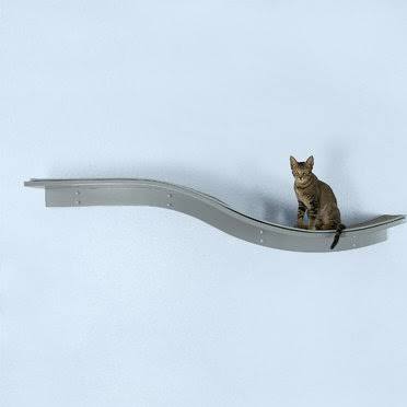 The Refined Feline LOT-BRAN-SK Lotus Branch Cat Shelf, Smoke - Go Bagheera