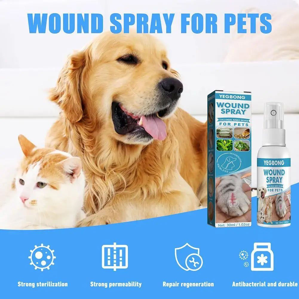 30ml Pets Anti-Itch And Itch Relief Dogs Cat Skin Healthy Care Spray Skin Care Treat Products For Itchy And Sensitive Skin U2O4