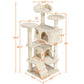 54.5“ Double Condo Cat Tree with Scratching Post Tower