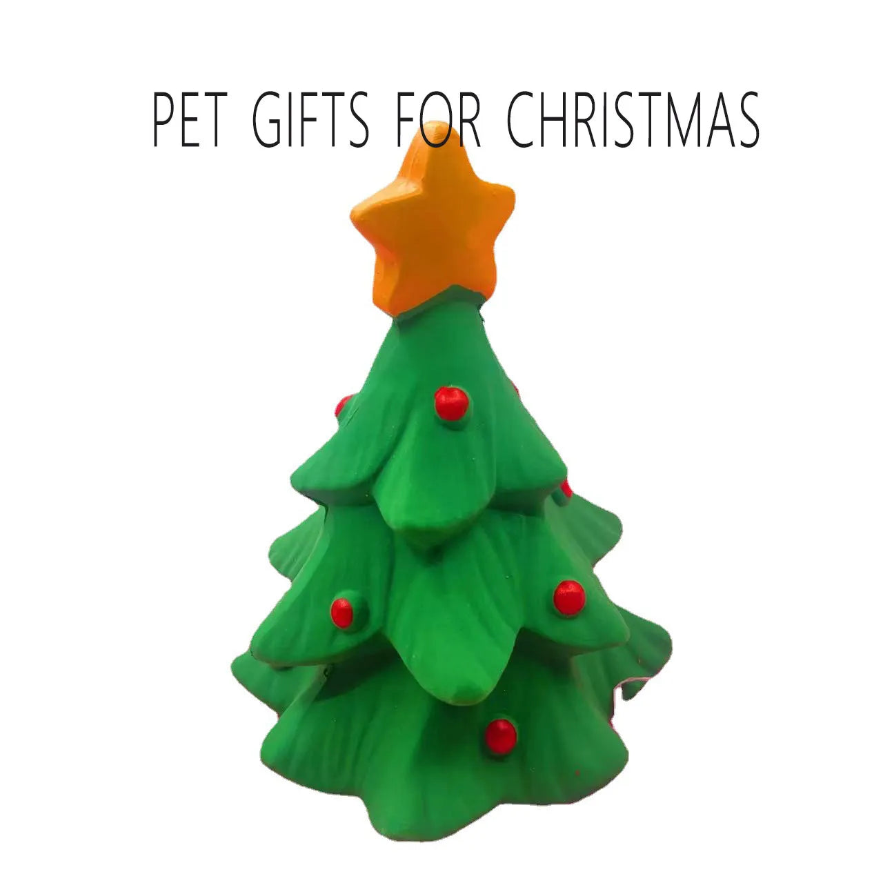 2023Christmas pet gift pet dog voice bite resistant toy woven animal cotton rope molar pet toy Christmas tree latex toy supplies