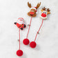 Christmas Cats Plush Toys Cute Cartoon Santa Claus Deer Doll With Bell Kitten Interactive Sticks Xmas New Year Pet Supplies