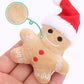 Christmas Cat Teething Toy Gingerbread Cat Toy Cat Pet Christmas Toys Portable Stuffed Gingerbread Man Catnip Toys for Cats