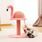 Animal Shaped Cat Scratching Post Flamingos Cute Cat Tree Tower with Sisal Rope for Indoor Cats House Furnitures Climbing Frame