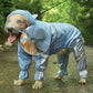 HOOPET Big Dog Raincoat with Tail Jumpsuit Raincoat for Large Dogs with Reflective Strips Tow Hole Labrador Waterproof Jacket