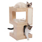 Small Cat Tree for Indoor Cat Tower 3 Levels Spacious Top Scratching Pad Furniture Stand House with Removable Soft Cushions Gift