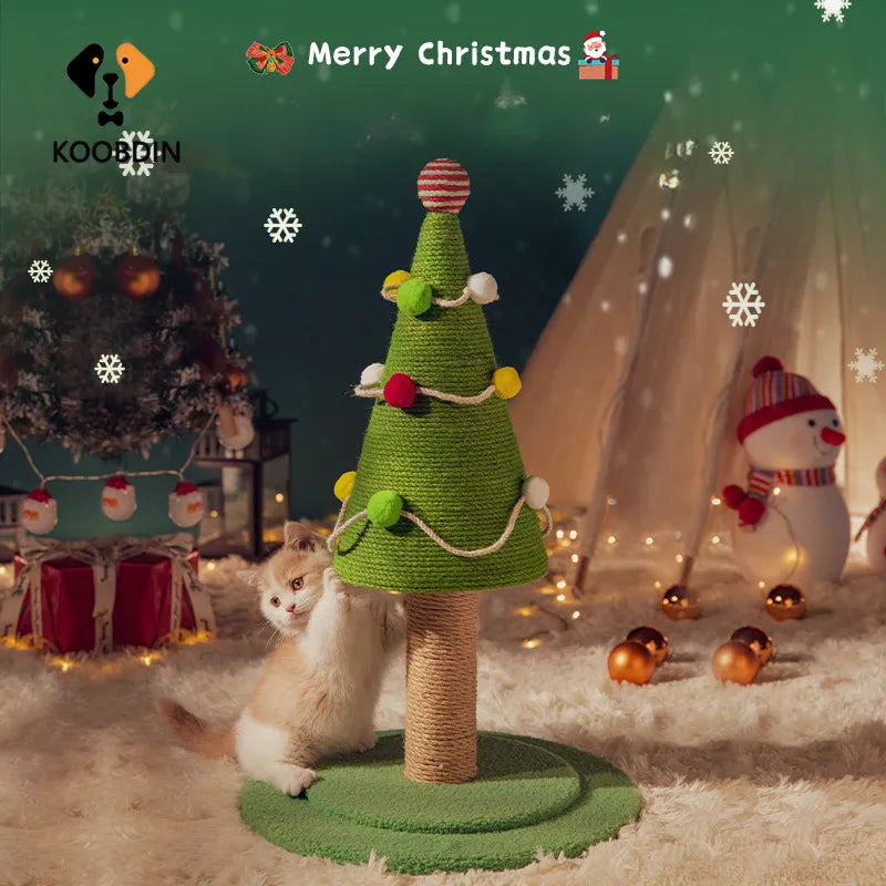 Christmas Tree Cat Crawl Cat Scratcher Board Bed Climbing Frame Tree Climb Toys for Cats House Design Claws Care Pet Scratching