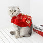 Pet Cat Dog Costume Chinese Style Cat Suit Spring Festival Cape Neck Red Envelope Christmas Day New Year Collar Bow Tie Costume