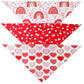 NEW Pet Dog Triangle Scarf Love-heart Pattern Saliva Towels Soft Comfortable Pet Bandana Bib For Valentine Day Decor