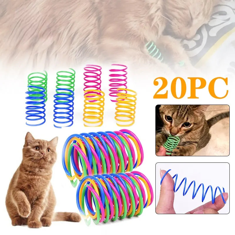 Kitten Coil Spiral Springs Cat Toys Interactive  Gauge Cat Spring Toy Colorful Springs Cat Pet Toy Pet Products
