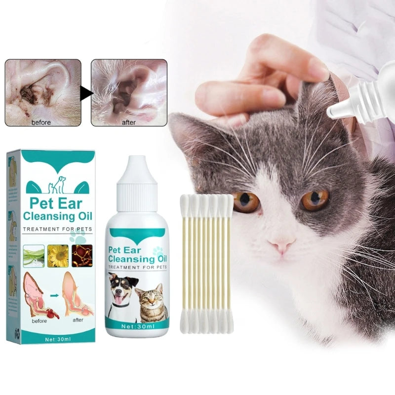 Ear Cleanser Oil for Dogs Efficient Natural Ear Cleaner Oil Pet Ear Care Product