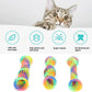 10/30Pcs Cat Spring Toy Stick Freely Folding Spring Shape Multi-Color Cat Bouncing Kitten Toys Cat Interactive Toys Pet Supplies