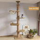 Cat Tree Floor to Ceiling Cat Tower Adjustable Kitten Multi-Level Condo With Scratching Post Pad Hammock Pet Cat Activity Center