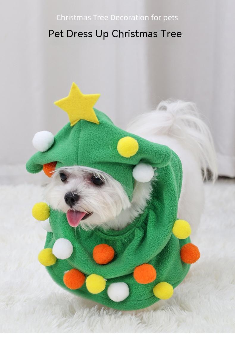 Christmas Pet Costume Funny Christmas Tree Clothes Dogs And Cats