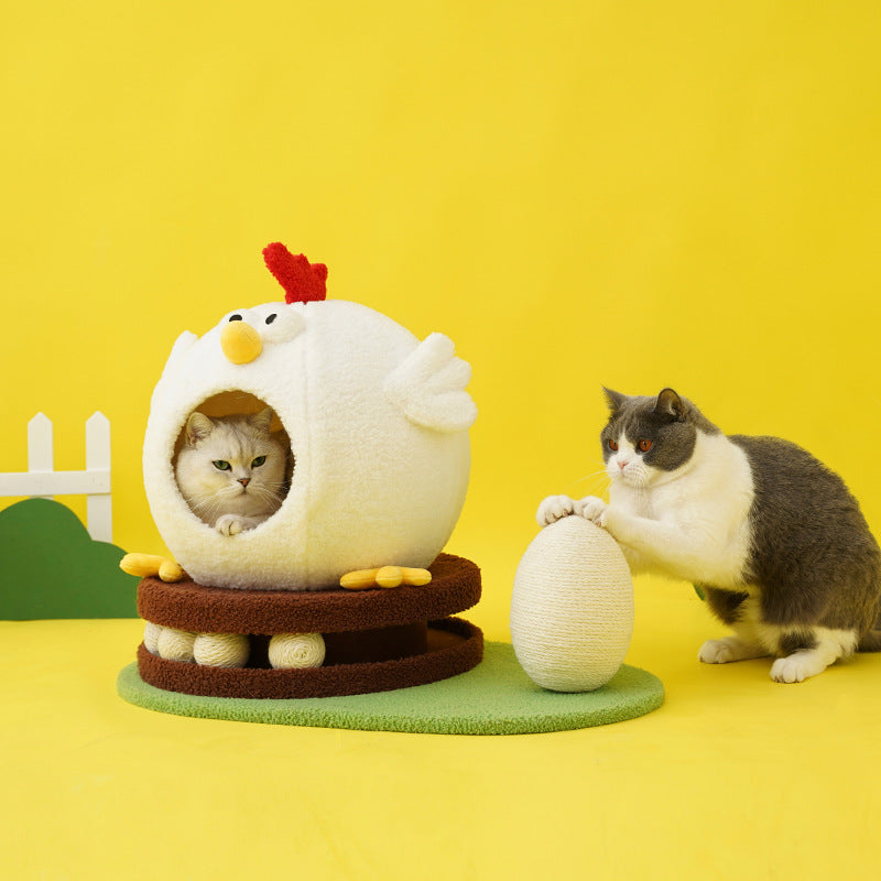 Chick Cat Litter Summer Cooling Summer Cat House Turntable Toys