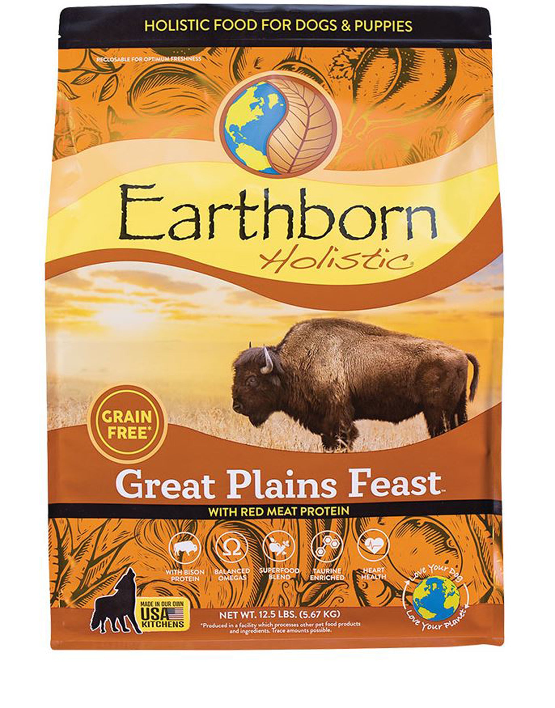 Earthborn Dog Grain-Free Great Plains Feast 12.5lbs - Go Bagheera