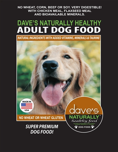 Daves Naturally Healthy Adult Dog Food 4 Lbs