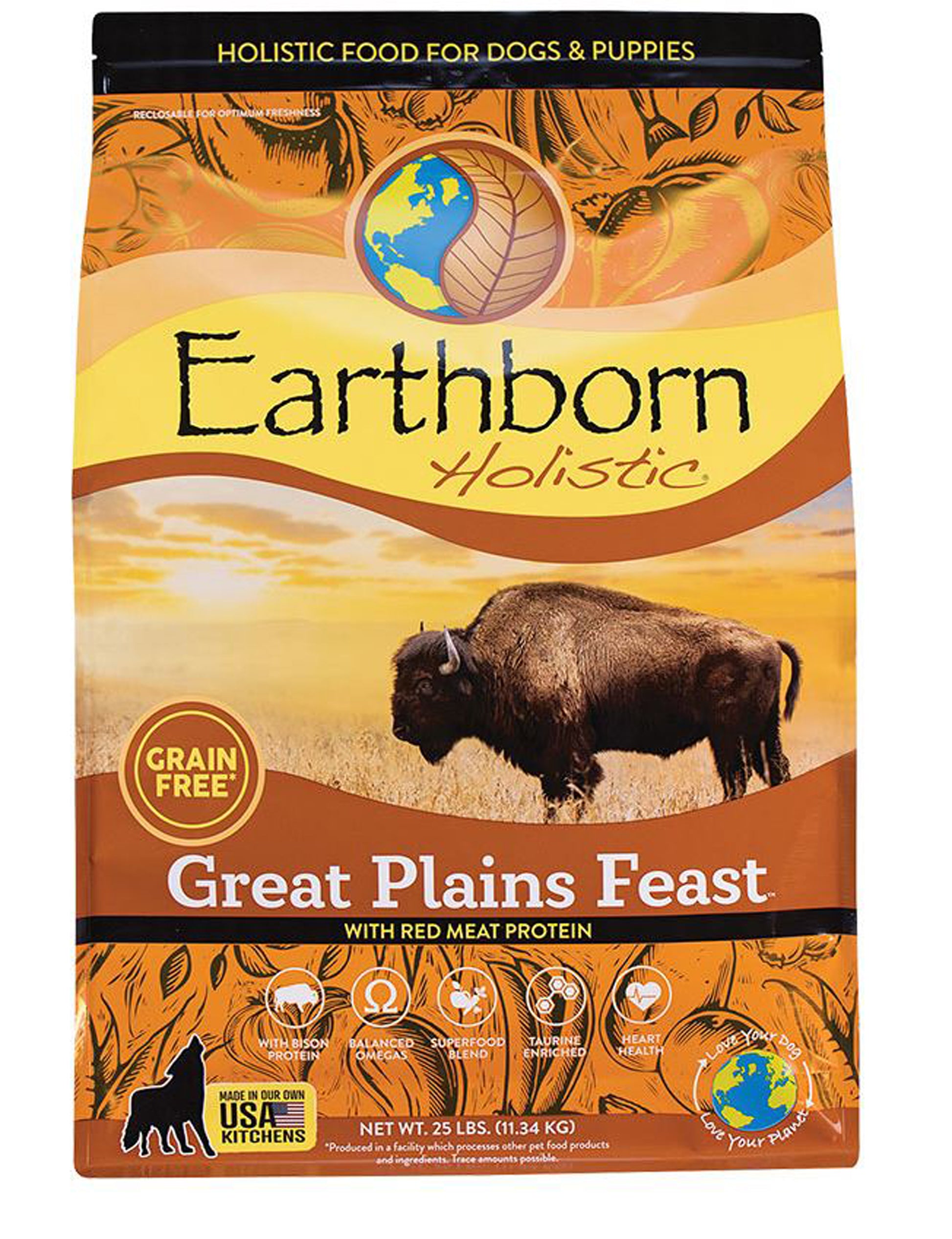 Earthborn Dog Grain-Free Great Plains Feast 25lbs - Go Bagheera