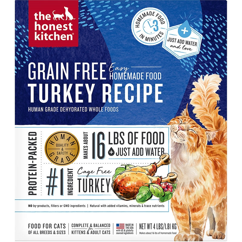 Honest Kitchen Cat Grain Free Dehydrated Turkey 4Lb