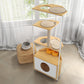 Cat Condo with Feeding Station and Climbing Platforms,