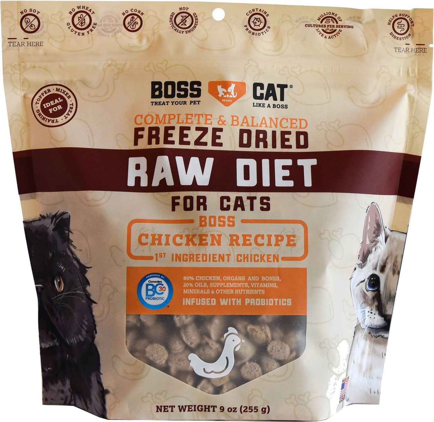Boss Cat Freeze Dried 9oz Chicken
