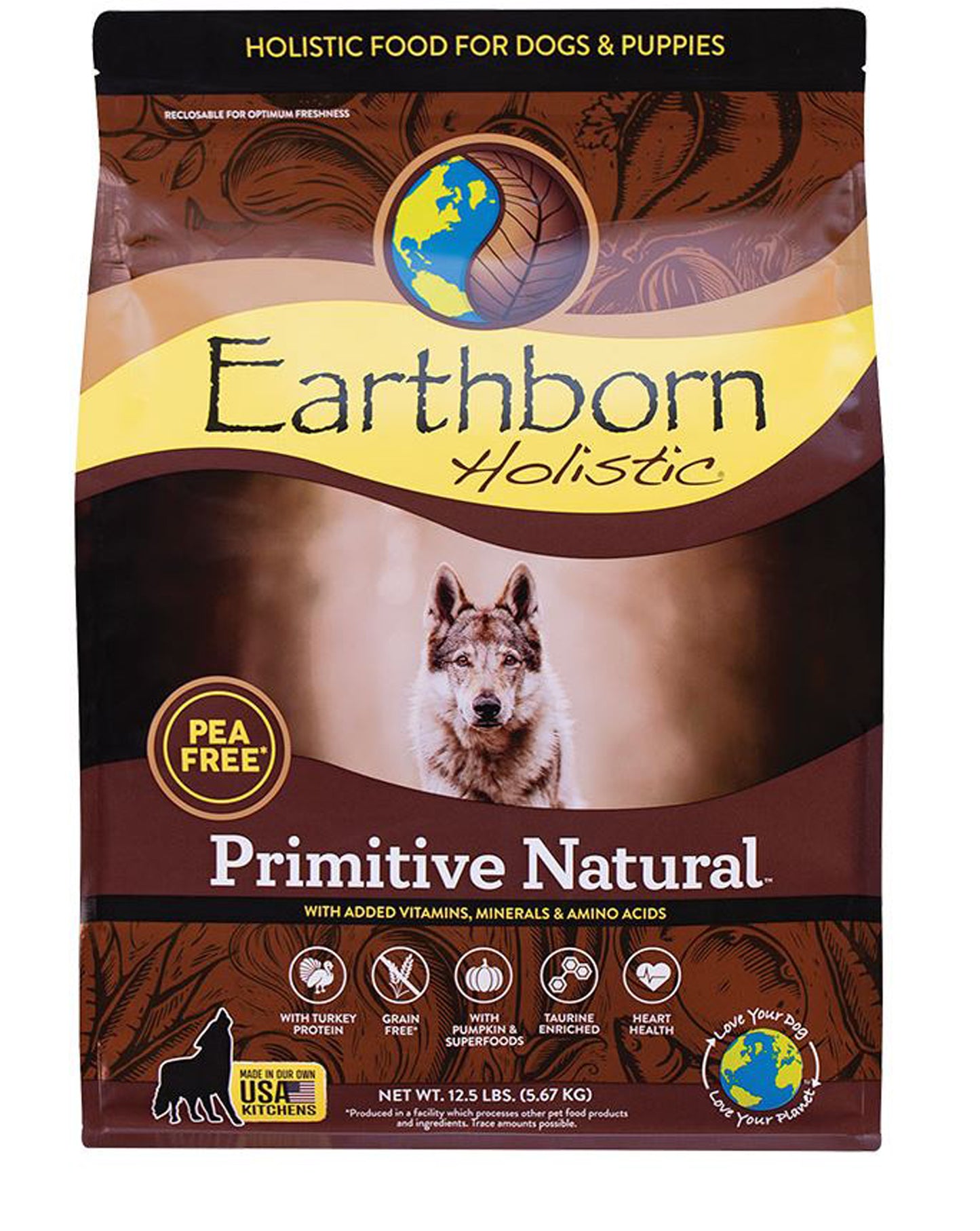 Earthborn Dog Grain-Free Natural Primitive 12.5lbs - Go Bagheera