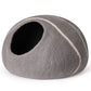 MewooFun Trendy Felt Cat Bed Cave Round Nest Wool Bed Gray for Cats