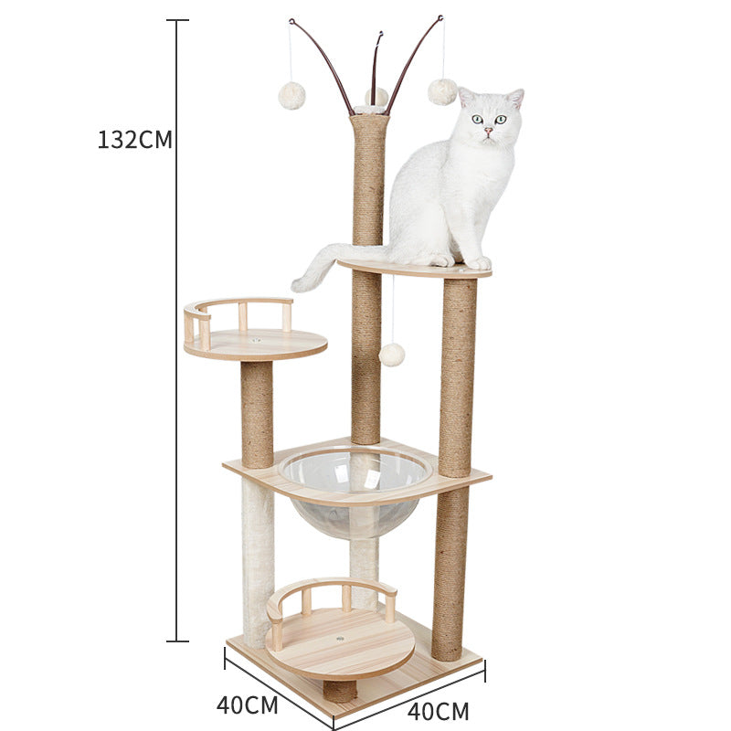 Cat Crawl Nest Scratching Board Tree Supplies Pet Toy Space Capsule