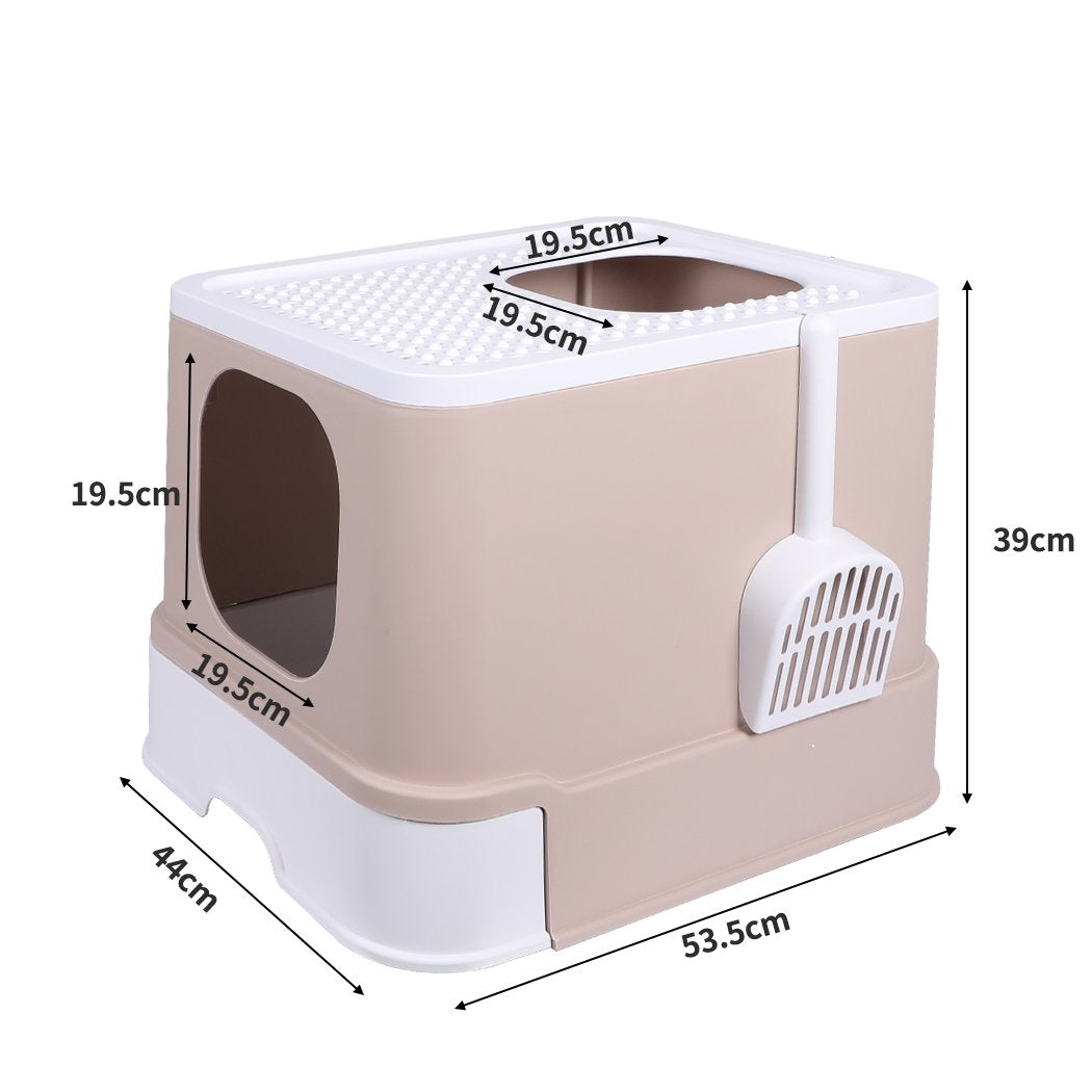 PaWz Cat Litter Box Fully Enclosed Kitty Toilet Trapping Odor Control