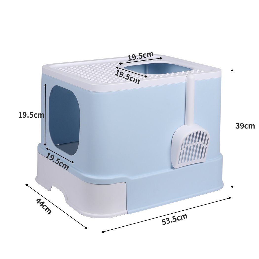 PaWz Cat Litter Box Fully Enclosed Kitty Toilet Trapping Odor Control